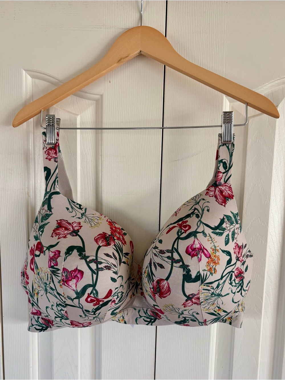 Lane Bryant Cacique Comfort Bliss Full Coverage Bra 42DDD Tropical Blooms